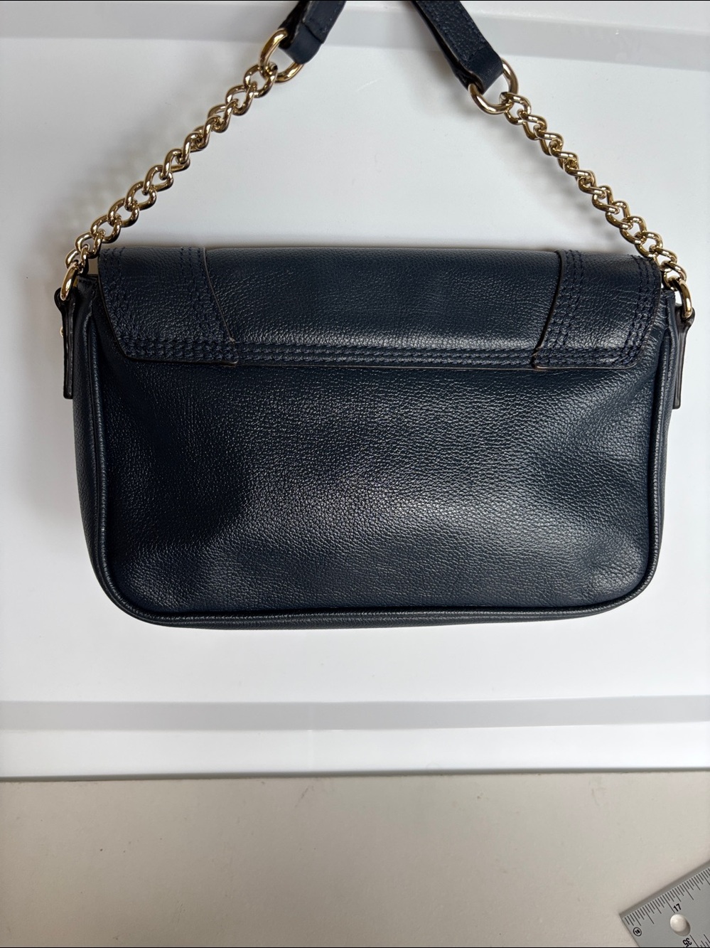 Kate Spade Primrose Hill Little Kaelin Bow Navy leather purse bag crossbody. - Picture 4 of 16